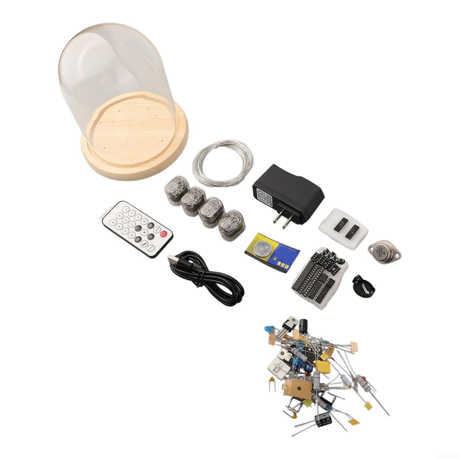 Retro IN12 Nixie Tube Clock DIY Assembly Kit with USB Power and High Timing (A)