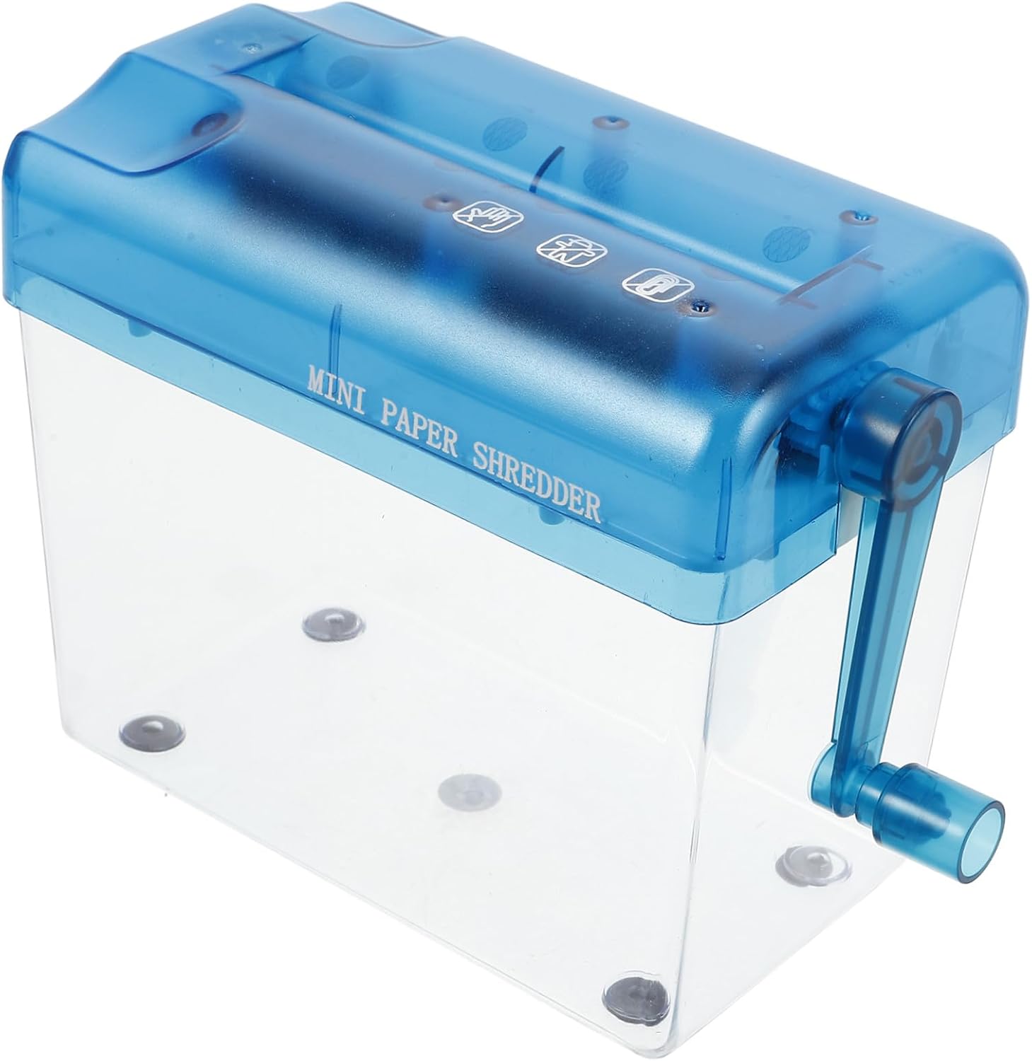 Homoyoyo Mini Manual Hand Crank Paper Shredder A6 Portable Document Shredder for Home Office Use Desktop Paper Cutting Tool