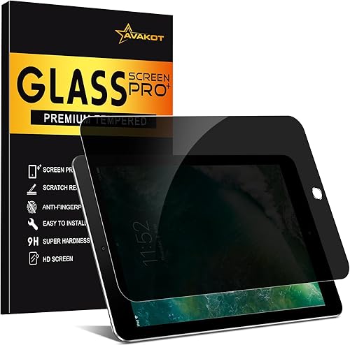 avakot Protector de pantalla de privacidad para iPad 6 generación de 9.7 pulgadas, película de vidrio templado privado para iPad 5 generación de 9.7
