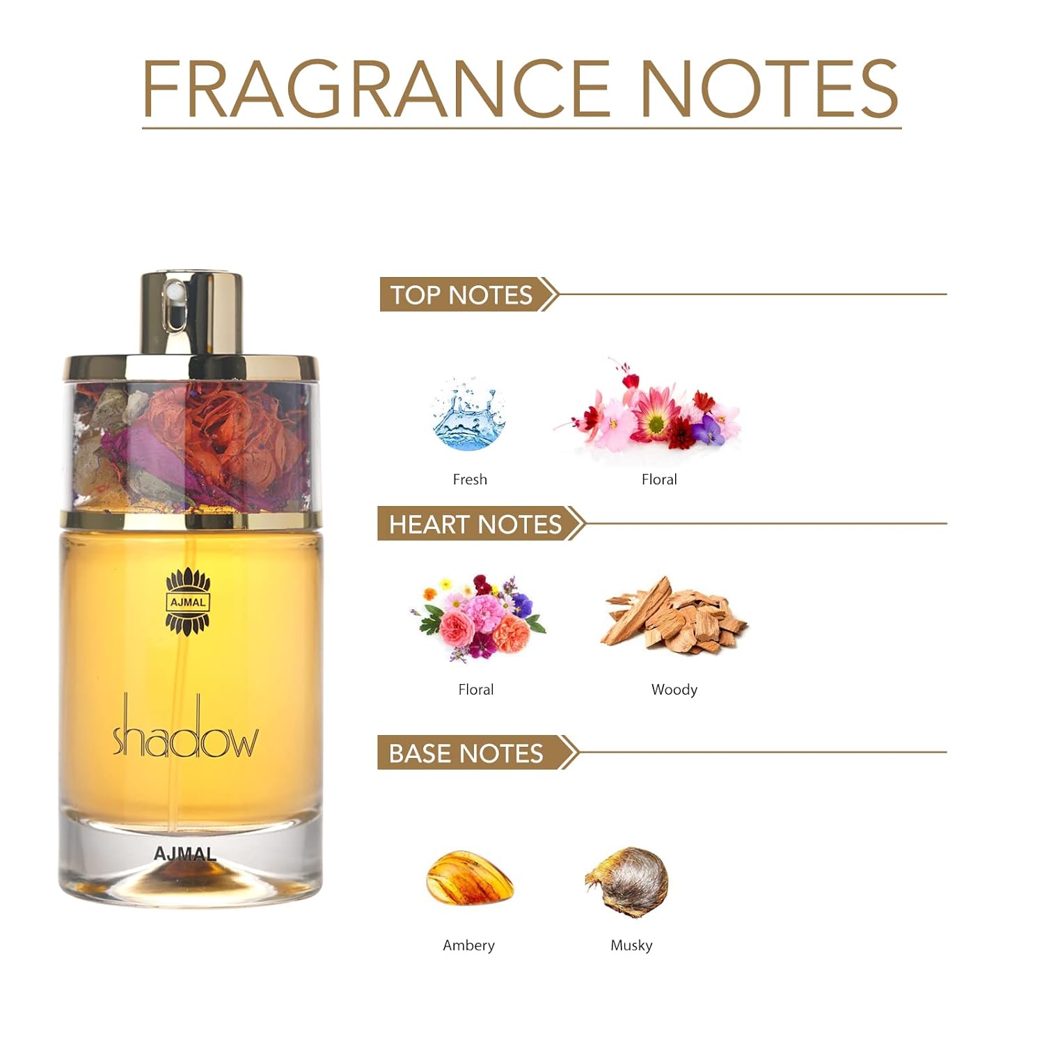 Ajmal Shadow II Eau de Parfum for Women – 2.5 fl oz / 75 ml | Elegant Floral Oriental Perfume | Long Lasting Feminine Fragrance for Everyday Wear - Image 3