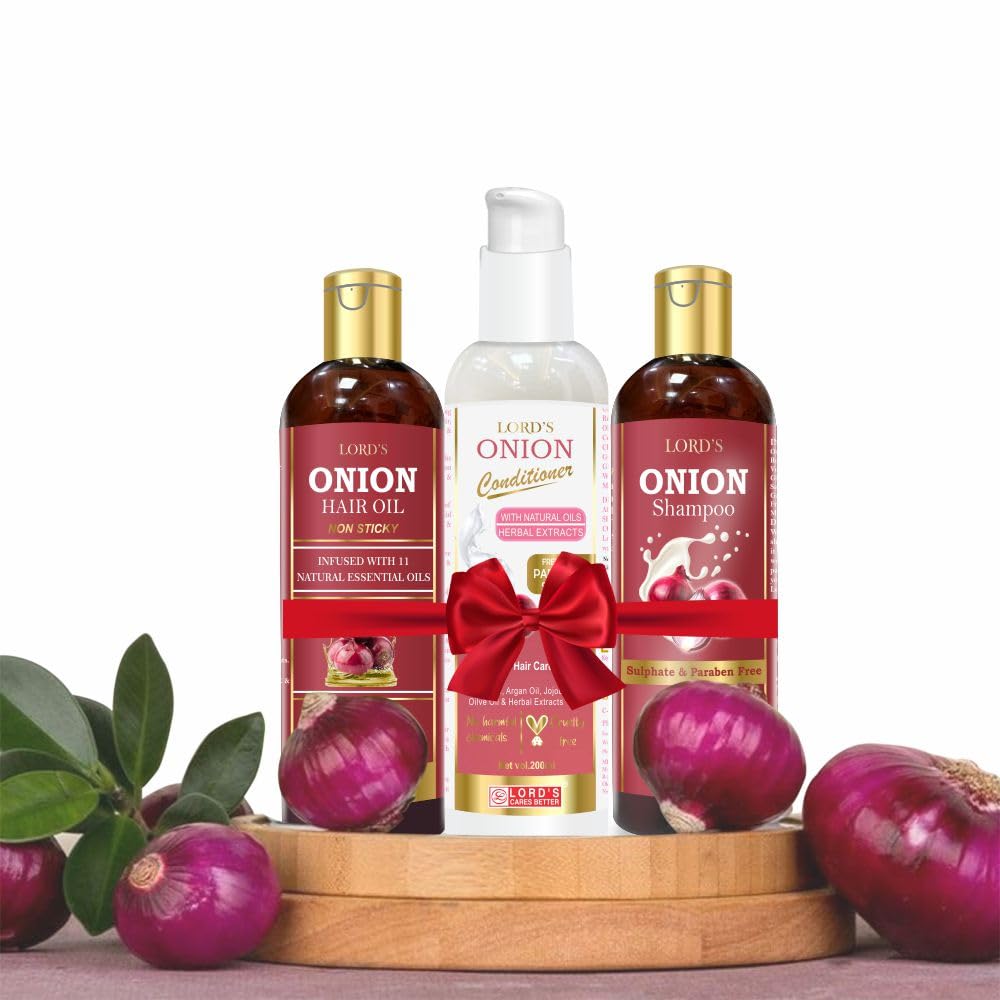 Lords Onion Oil Ultimate Kit for Hair Fall Control - Onion Shampoo 200ml+ Onion Conditioner 200ml+ Onion Hair Oil 200ml-image-26