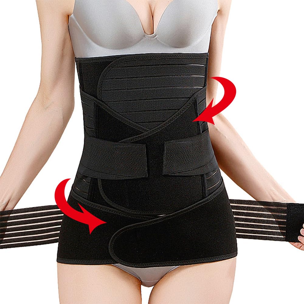 Ideal Swan3 in 1 Postpartum Belt - After Delivery Support Recovery | Body Shaper Belt for Women for After Birth Postnatal C-section | Waist Pelvis Shapewear Wrap Postpartum Girdle