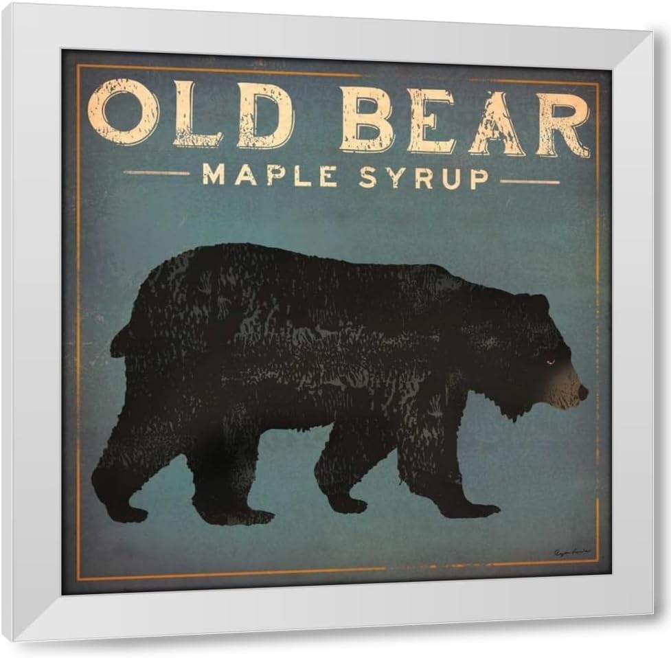 ArtDirect Fowler, Ryan 20x20 Black Modern Framed Art Print Titled: Old Bear