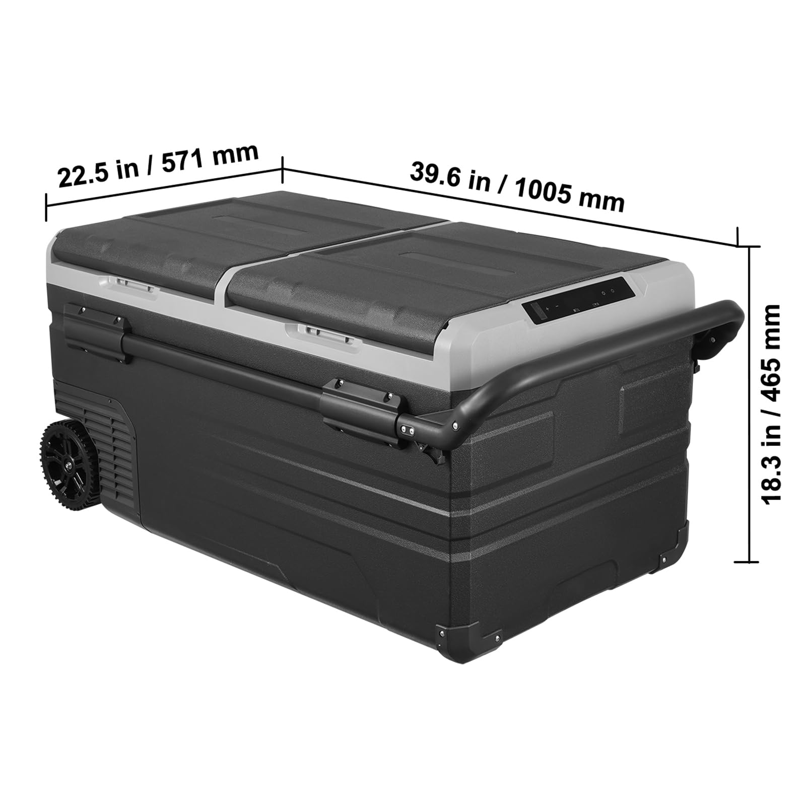 VEVOR Frigorifero Auto Congelatore Portatile Doppia Zona 95 L 12 Volt -20~20 ℃ Compressore 12/24 V CC 100-240 V CA per Campeggio Camper