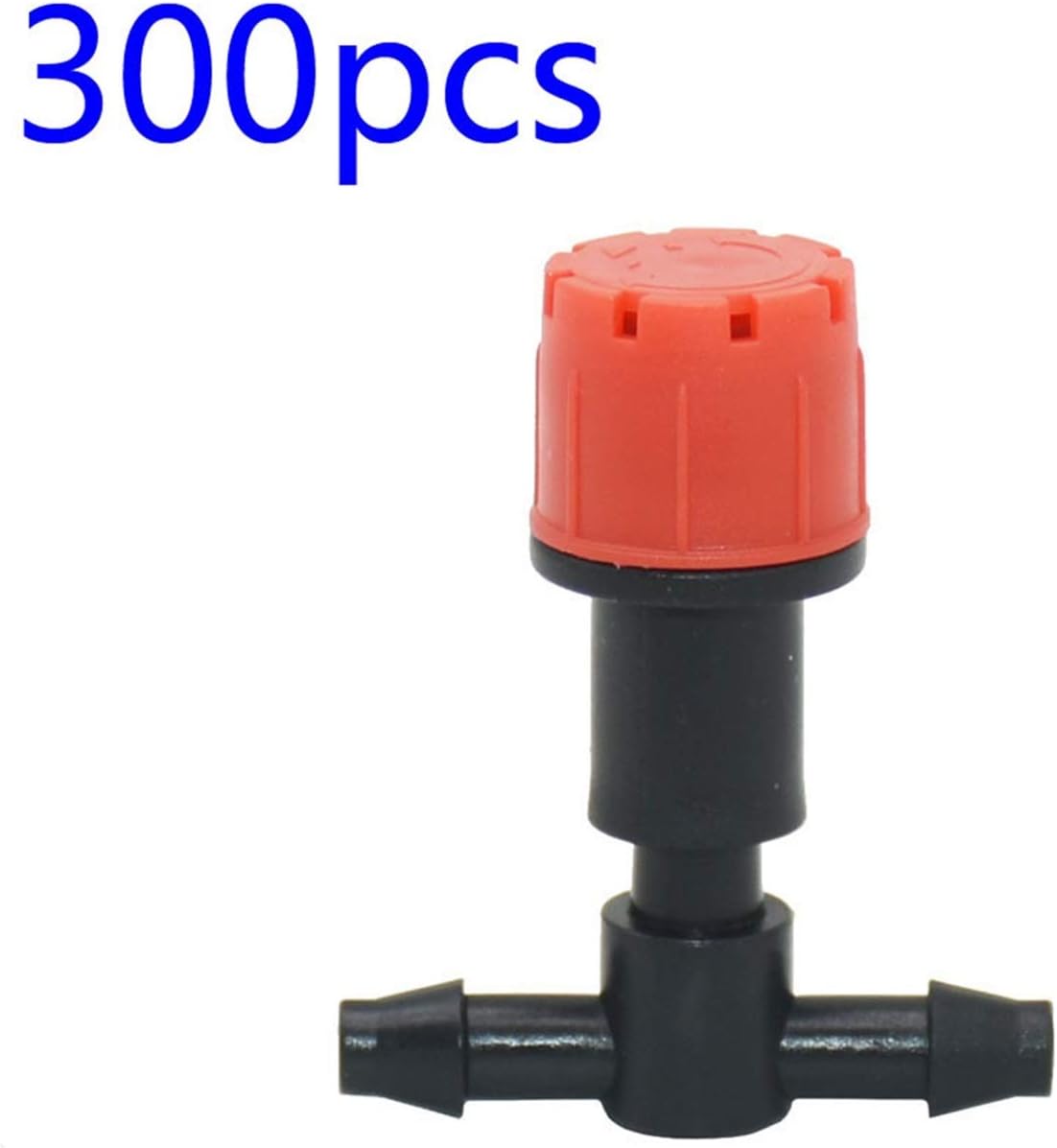 Gardening Watering System Tools 50-300pcs Garden Adjustable Nozzle with T-Shaped Barb Connector for Drip Irrigation Watering Sprinkler Drip Tip Dripper Flowerbed (Color : C x 300pcs)