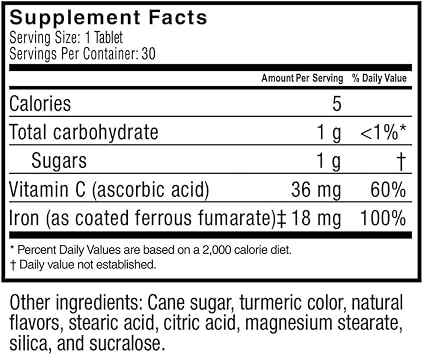 Celebrate Vitamins Iron Supplement with Vitamin C - 30mg Iron, 60mg Vitamin C, Bariatric Vitamins for WLS Patients, Vertical Sleeve & Gastric Bypass Surgery Grape, 90 Chewable Tablets