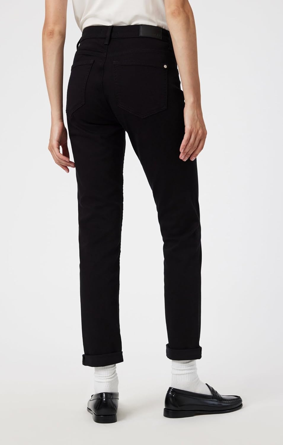 Mavi Women's Kathleen High Rise Boyfriend Jeans, Black Feather Blue 27x30 - Image 5