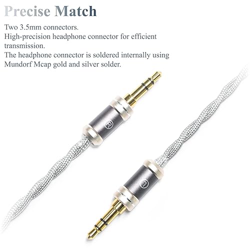 Miniatura 2 de He1000se Cable Susvara Cable He6se Sundara Cable Dos 0.138 in Enchufe 6N de cristal único Ananda Balanced Cable para HIFIMAN Ananda Cable de