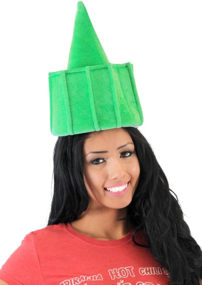 Sriracha Sauce Bottle Juniors Costume Shirt and Hat (Medium) Red, Green