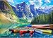 Puzzle 1000 Teile Erwachsene Natur Landschaft Jigsaw Puzzle Berge Klassische Moraine Lake Kanus 1000 Puzzle füR Erwachsene Kinder Senioren (27,56" X 19,67")