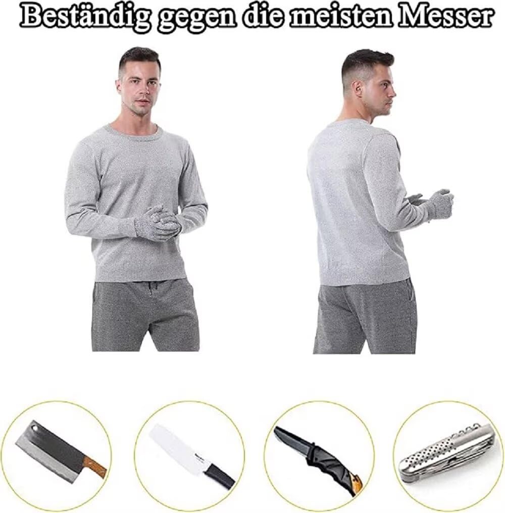 Generisch Schnittfeste,Slash-Stabkleidung mit Rundhalsausschnitt,Stufe 5 Schutzausrüstung,Stichsichere Kleidung,Patrouille im Dienst,Geschäftsreisen,für die Metallherstellung für die Messerproduktion
