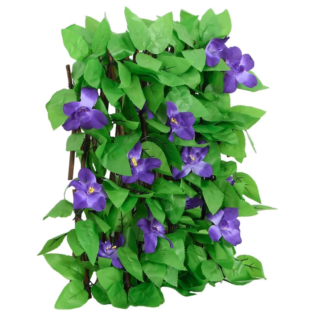 5 rejillas para plantas trepadoras de hiedra artificial, expandible, 180 x 20 cm, PVC y madera, valla decorativa para jardín, valla de jardín, paneles de valla para jardín