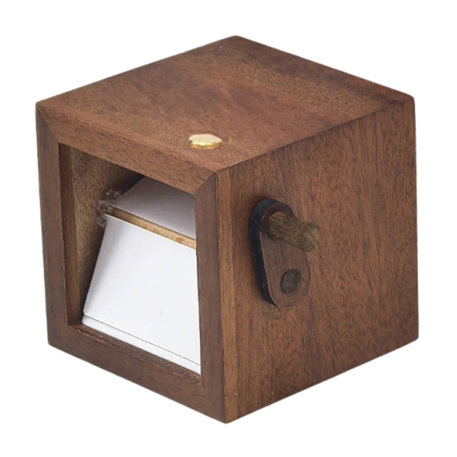 Álbum de Fotos Flipbook Portarretratos de Animación Manual de Madera con Luz Decorativa Regalar en Días Festivos Cumpleaños Y Ocasiones, Nogal Negro 16 Fotos, Individual