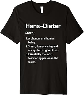 Hans-Dieter Name Definition Funny Dictionary Premium T-Shirt