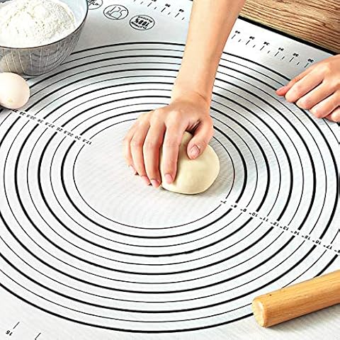 Pastry Mat for Rolling Dough, WeGuard 24“x20” Extra-large Silicone Pastry Kneading Mat Board with Measurements Marking BPA Free Food Grade Non-stick Non-slip Rolling Dough Baking Mat… Cover