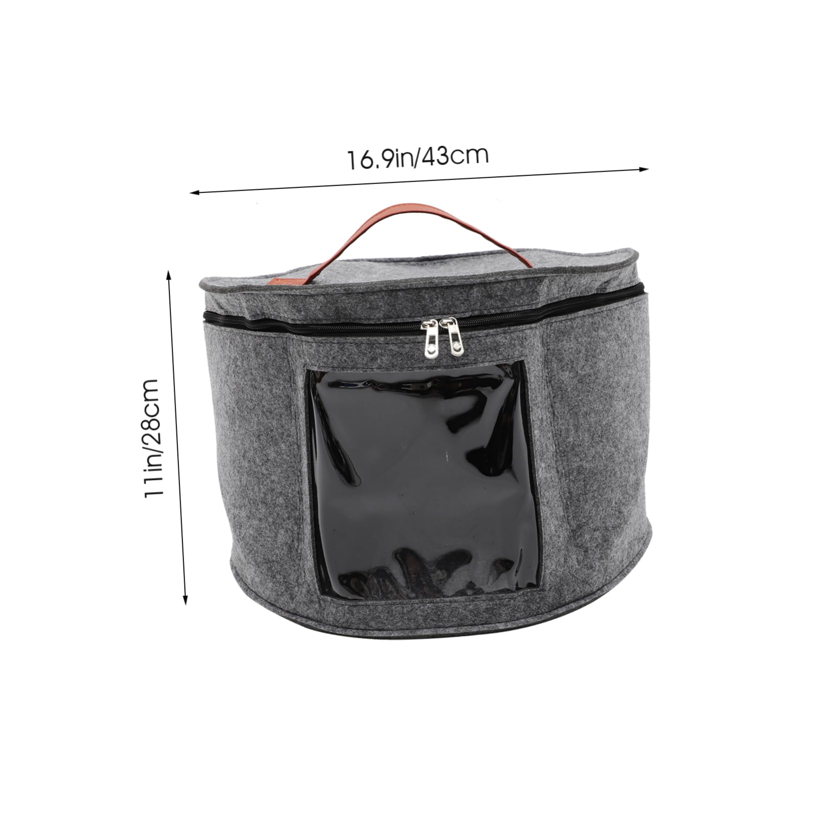 STOBAZA Portable Felt Storage Box Window Hat Organizer Hat Accessories Container
