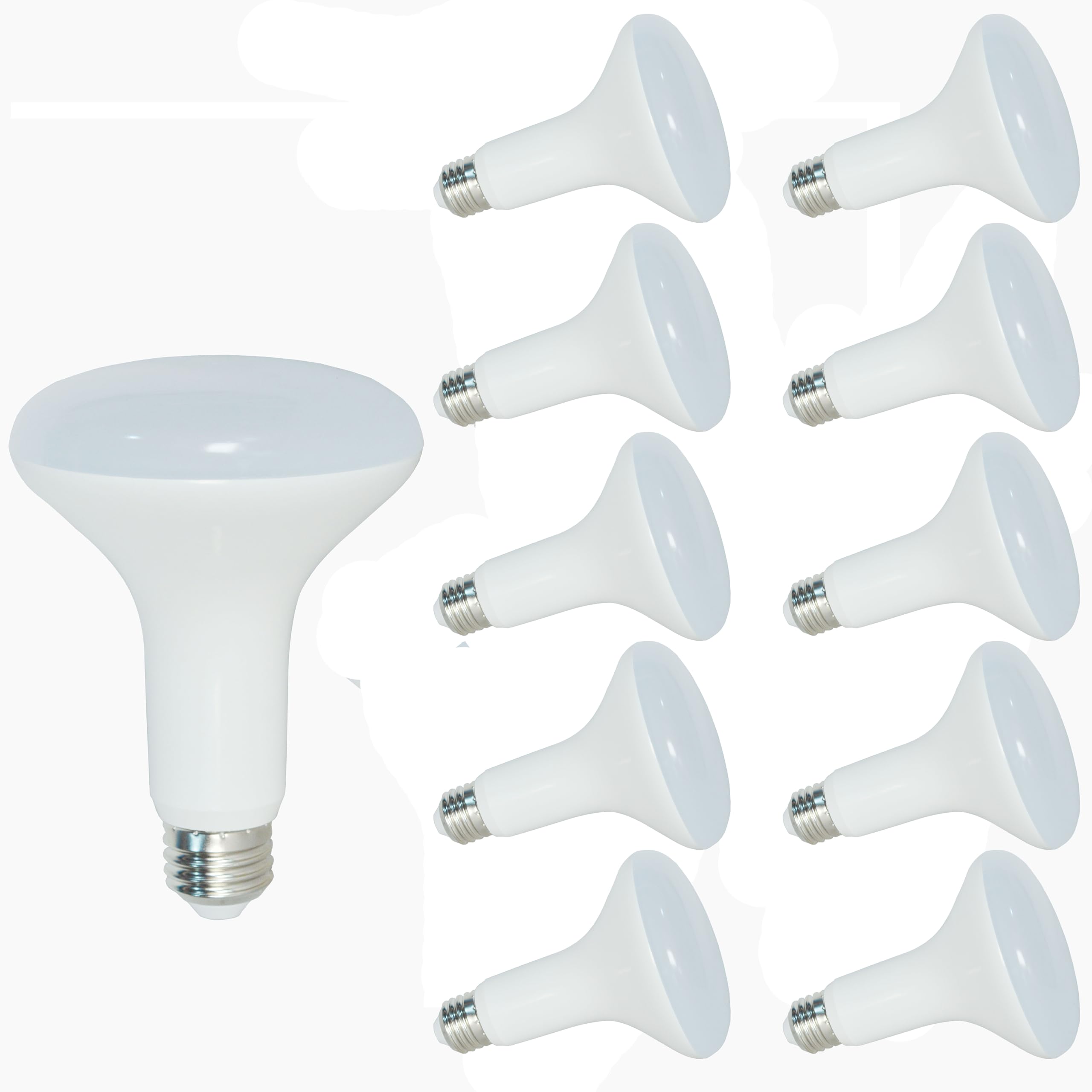 yayutelight 10-Pack BR30 LED Bulb, 100W Equivalent, 15W 6500K Daylight White, Dimmable, 1350 Lumens, LED Flood Light Bulbs, E27 Base, for Interior Home Recessed Can Light Bulbs