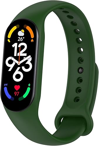Miniatura 7 de FitTurn [Paquete de 10 correas de reloj de silicona suave Solo Loop Band para Xiaomi Mi Band 9 8 7 para mujeres y hombres, correa deportiva de