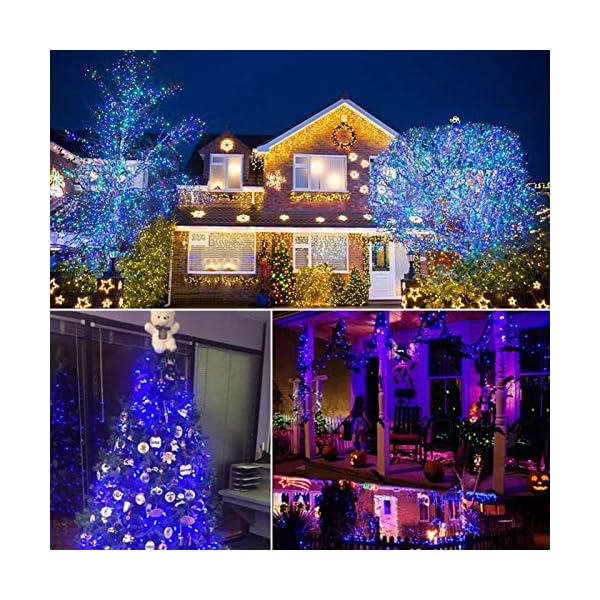 Koxly 5.5 m batteriebetriebene Lichterkette für den Außenbereich, Weihnachtsbeleuchtung, 50 LED-Lichterkette mit… – Bild 8
