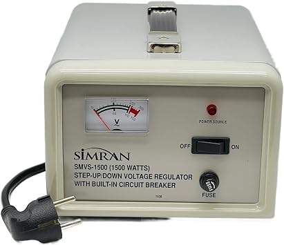 سيمران ديلوكس 110 v-220 v خطوة لأعلى محول محول لأسفل مع مثبت منظم الجهد المدمج للاستخدام في جميع أنحاء العالم، 1500 واط