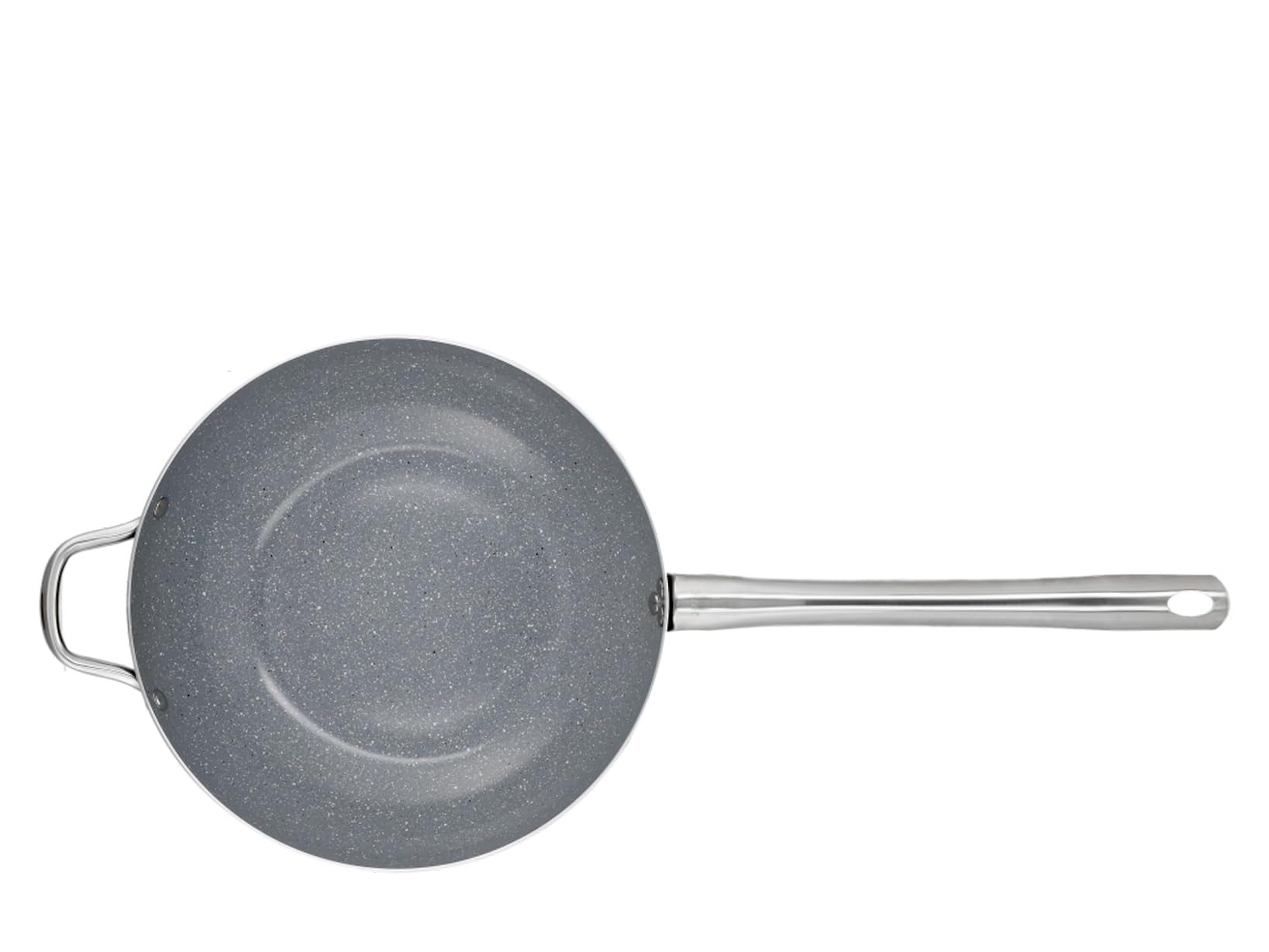 H&H Wok Heritage 32 cm – Alluminio con Rivestimento Antiaderente in Ceramica – Adatto a Tutti i Piani Cottura, Incluso Induzione – Manico Ergonomico