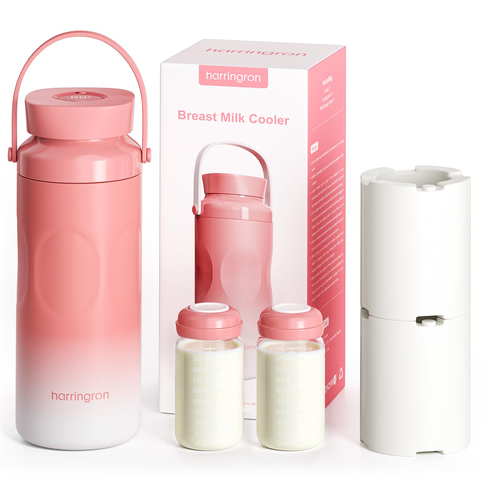 Enfriador portátil de botellas para leche materna, paquete de 2 enfriadores de leche materna, reutilizables, enfriador portátil de 22 onzas con 24 horas sin BPA