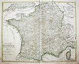 homann nürnberg karten  Neueste Charte von Frankreich Engetheilet in seine alten und neuen Departements - France Frankreich Karte map
