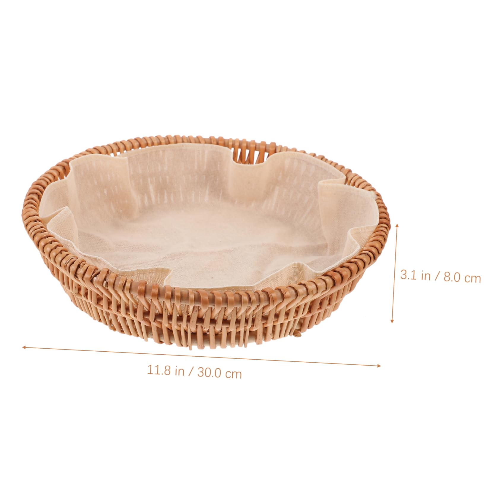 Cesto Intrecciato Rattan Per Pane e Frutta Contenitore Versatile Per Cucina e Ristorante Design Rustico Per Organizzazione e Stoccaggio Di Alimenti e Piccole Cose Medie