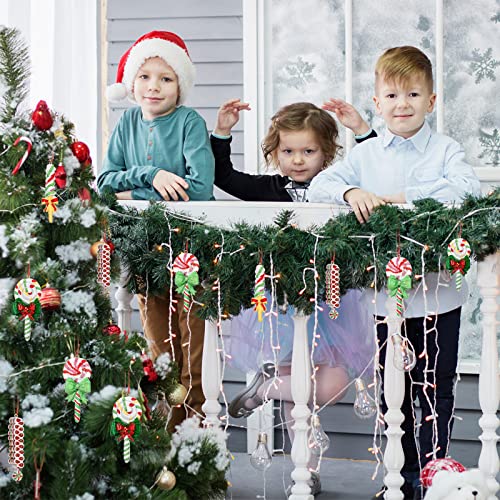 Spiareal Christmas Tree Ornaments Set Resin Clay Glitter Candy Peppermint Christmas Decorations Colorful Candy Round Lollipop Ornaments Hanging Ornaments For Candy Party Christmas Tree Decor (12) #TOP6