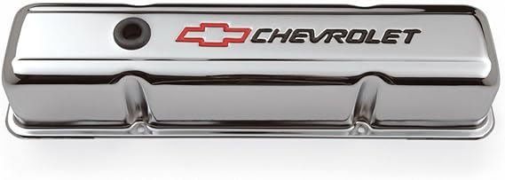 Proform 141-899 SBC Chrome Valve Cover with Baffle, red