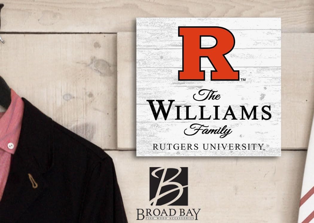 Rutgers Family Name Sign – Personalized Rutgers University Alumni Gift