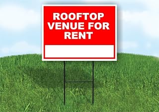 Rooftop venue for rent Write On Me Red 18x24 in Single Sided Yard Road Sign w/Stand