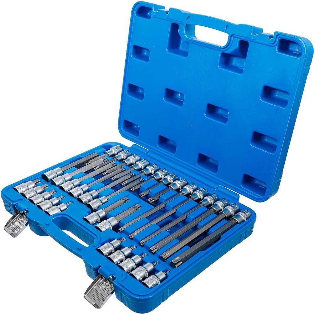 Jeu de Douilles et Embouts 32 pcs - Carré Femelle 12,5 mm (1/2), Profil Torx - Polyvalent et Résistant - D-Work