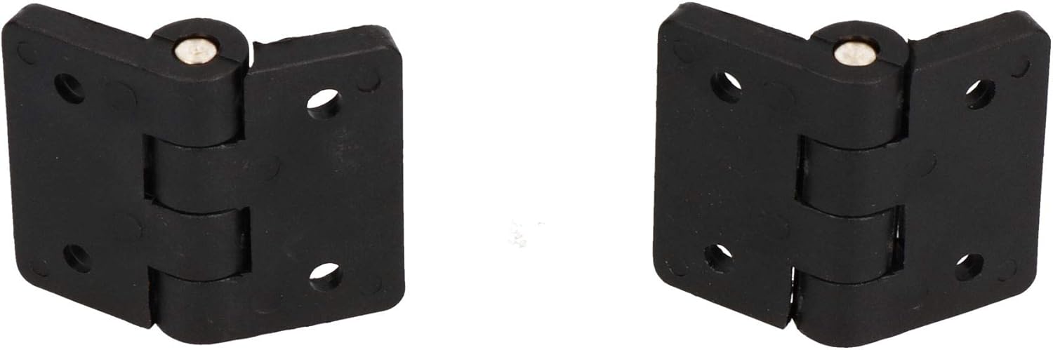 2 Pack Black Polymide Hinge Reinforced Plastic 40x48mm Italian Made Industrial