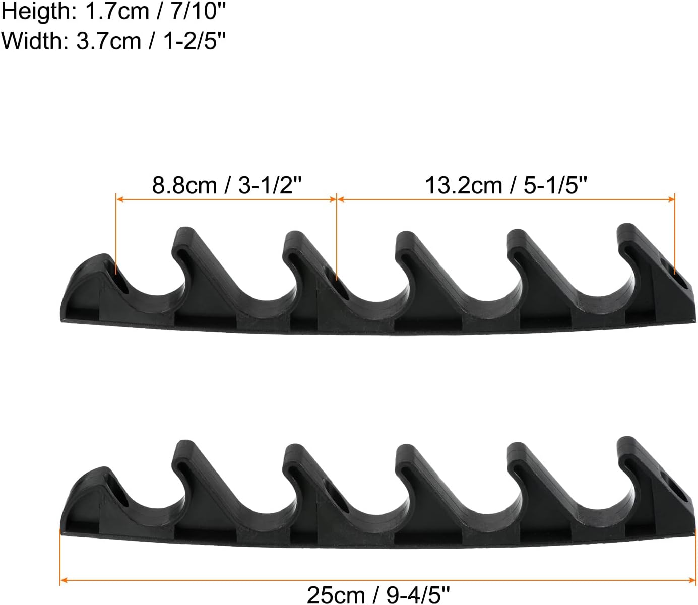PATIKIL Chaise Adjustment Bracket, 2 Pack 5 Position Lawn Yard Multi Position Back Support Adjuster for Outdoor Lounge Patio, Black