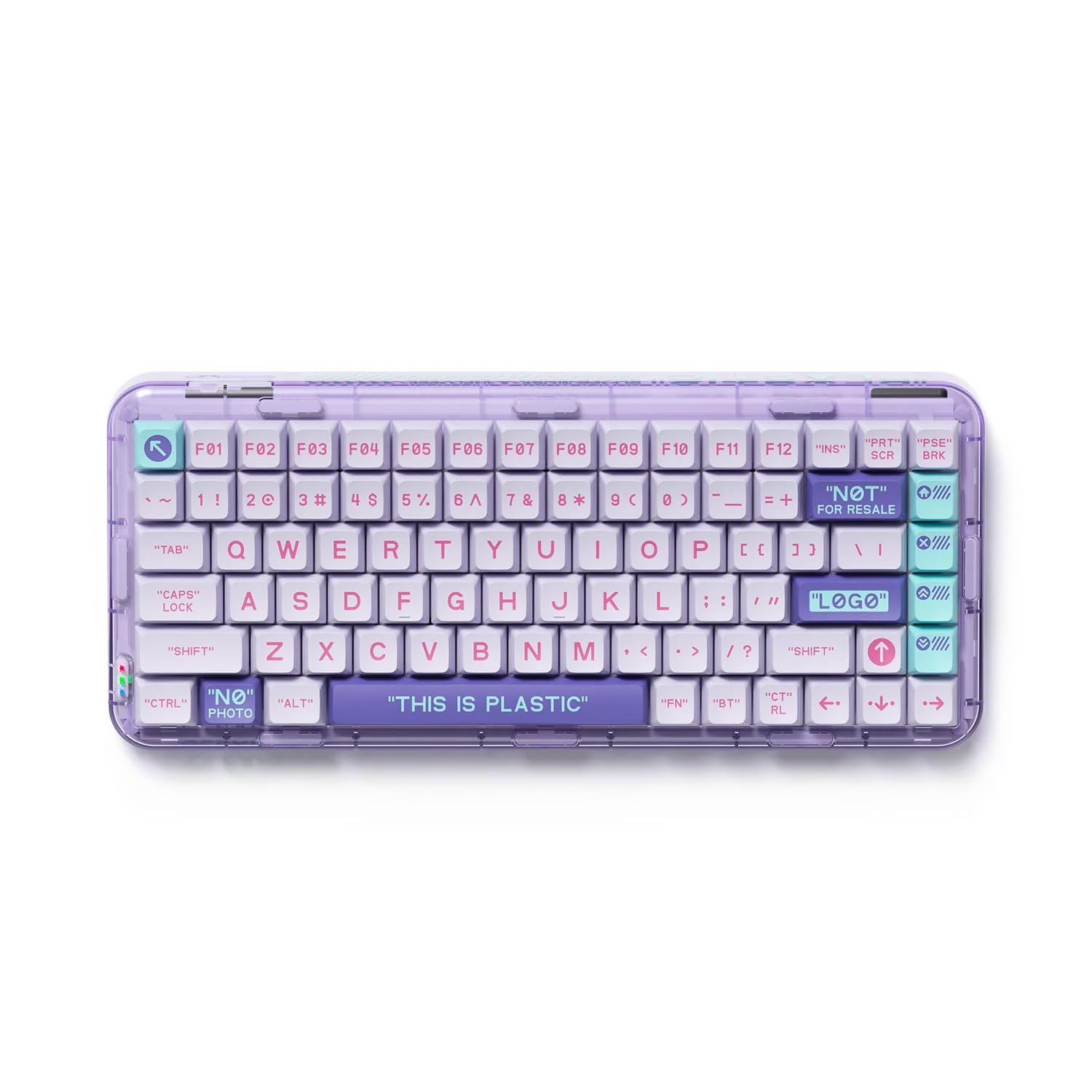 MelGeek mojo84 ホワイト【送料無料】 Mojo68 Plastic See-Through Keyboard | MelGeek