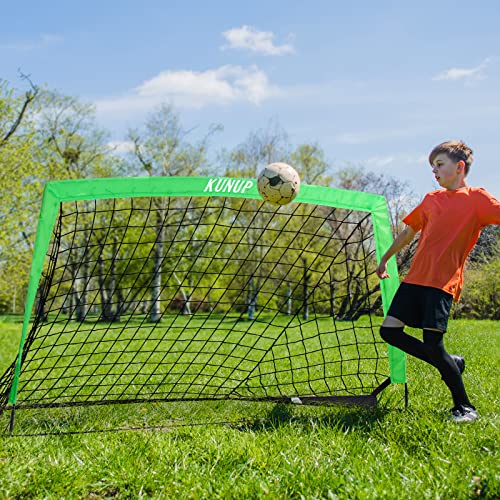 Kunup Portable Kid Soccer Goal Net 9X5Ft Large Folding Soccer Goal Net For Backyard With Carrying Bag For Youth And Adult… (6X4Ft, Green) #TOP7