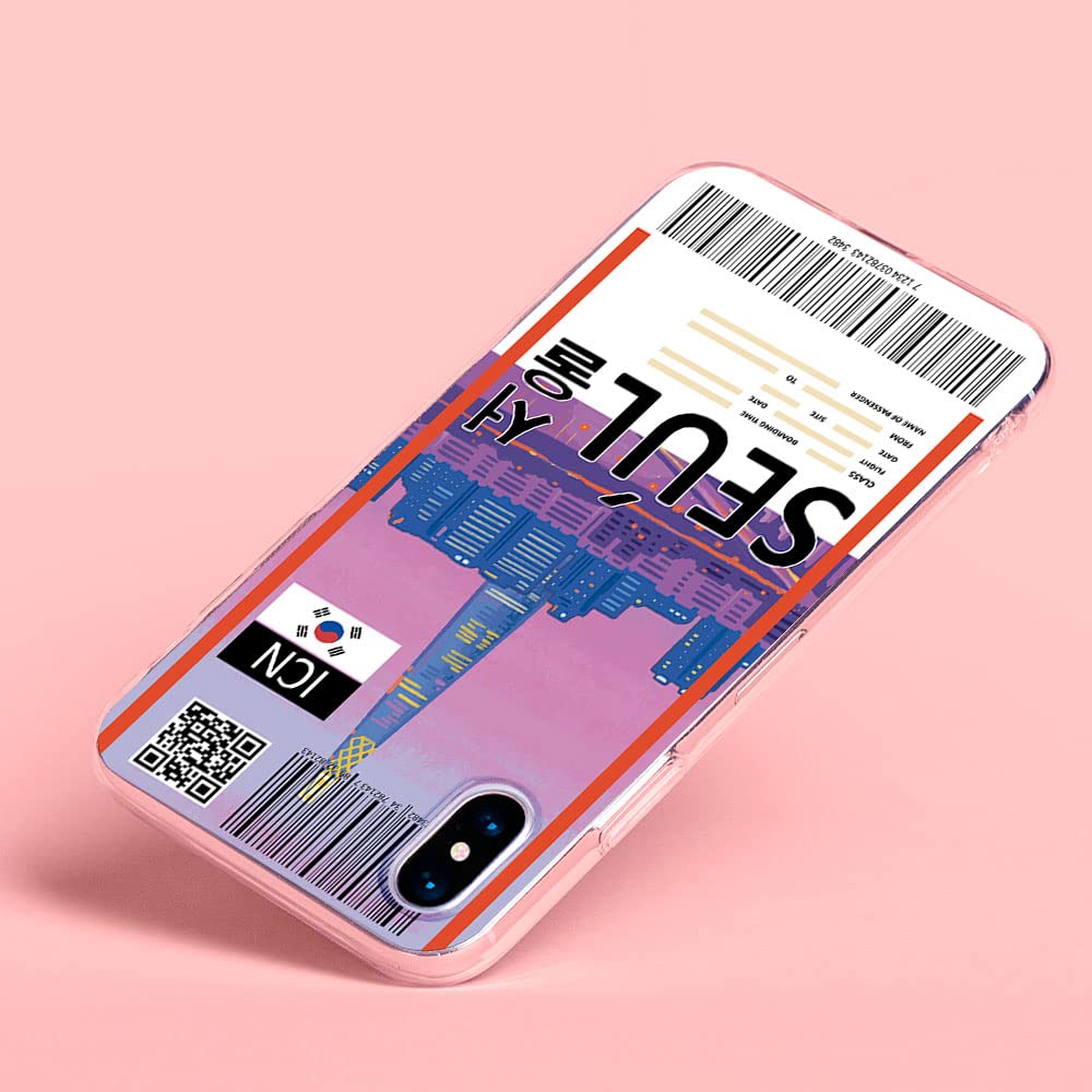 Custodia In Silicone Trasparente Per OPPO Reno 4Z 5G, Con Design Biglietto Aereo Londra, Cover Morbida