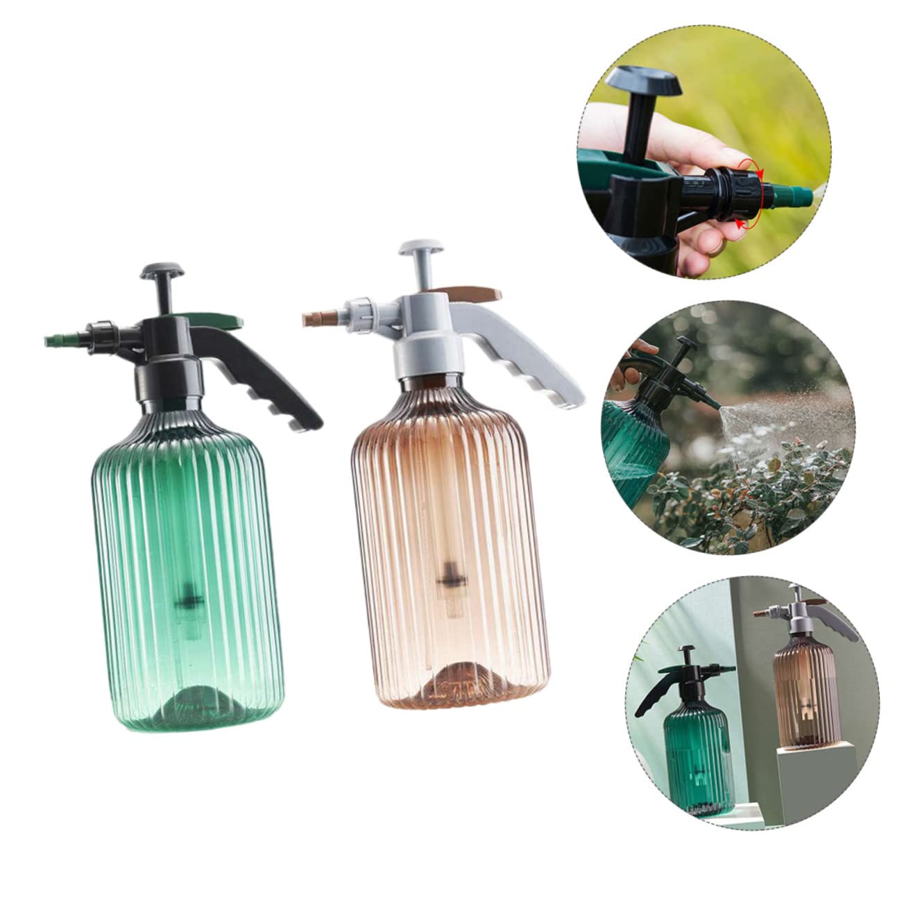 VICASKY 2 flaconi spray per piante facile irrigazione dei fiori, ergonomici, compatti per giardinaggio e cura delle piante e robusti