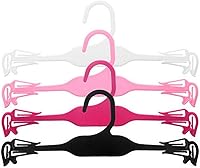 Vista 3 de WellieSTR Perchas de plástico elegantes, ideales para sujetadores, bragas, ropa interior, 10 pulgadas (paquete de 50, rosa)