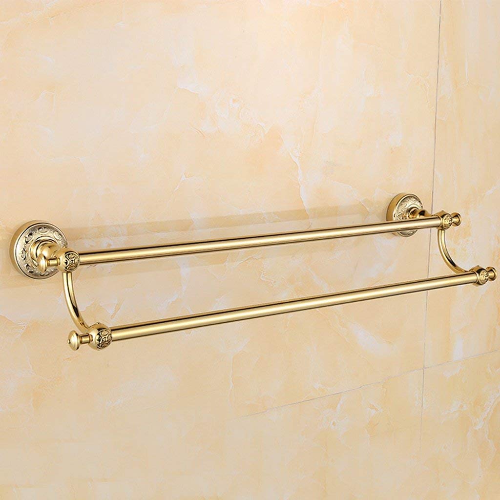 Porte-serviettes sculpté antique double pour suspendre vos draps de bain