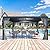MELLCOM Louvered Pergola 10x12, Aluminum Pergola with Adjustable Louvered Roof, Outdoor Small Pergola with Waterproof Curtains and Nets, Gray