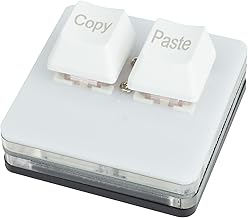 Mini Keyboard One Hand Mechanical Red Axis Assignment Changeable Copy Paste USB Wired Connection Shortcut LED Backlight Small (White-English Printing/2 Keys)