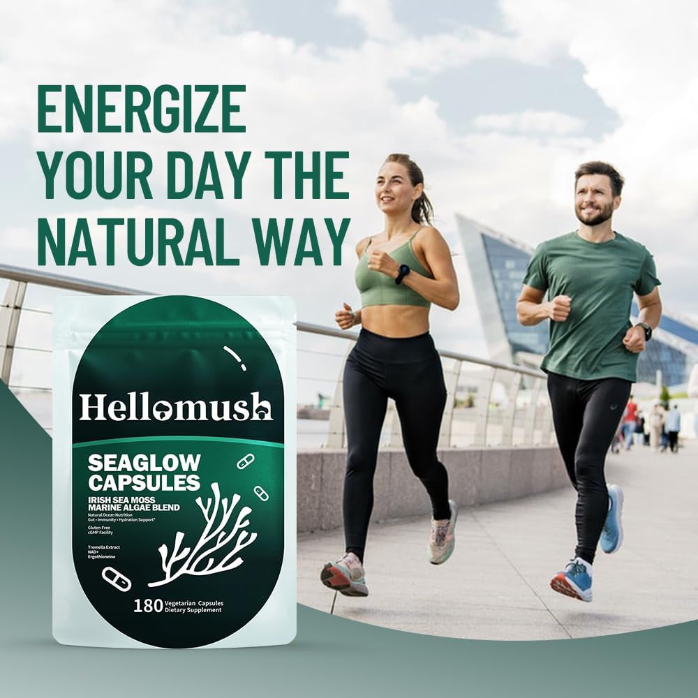 Organic Sea Moss Capsules Supplement with Reishi and Tremella 10:1 Extract - Wild Harvested Sea Moss Pills for Women & Men - Immune Support - 180 Capsules 90 Servings - Image 5