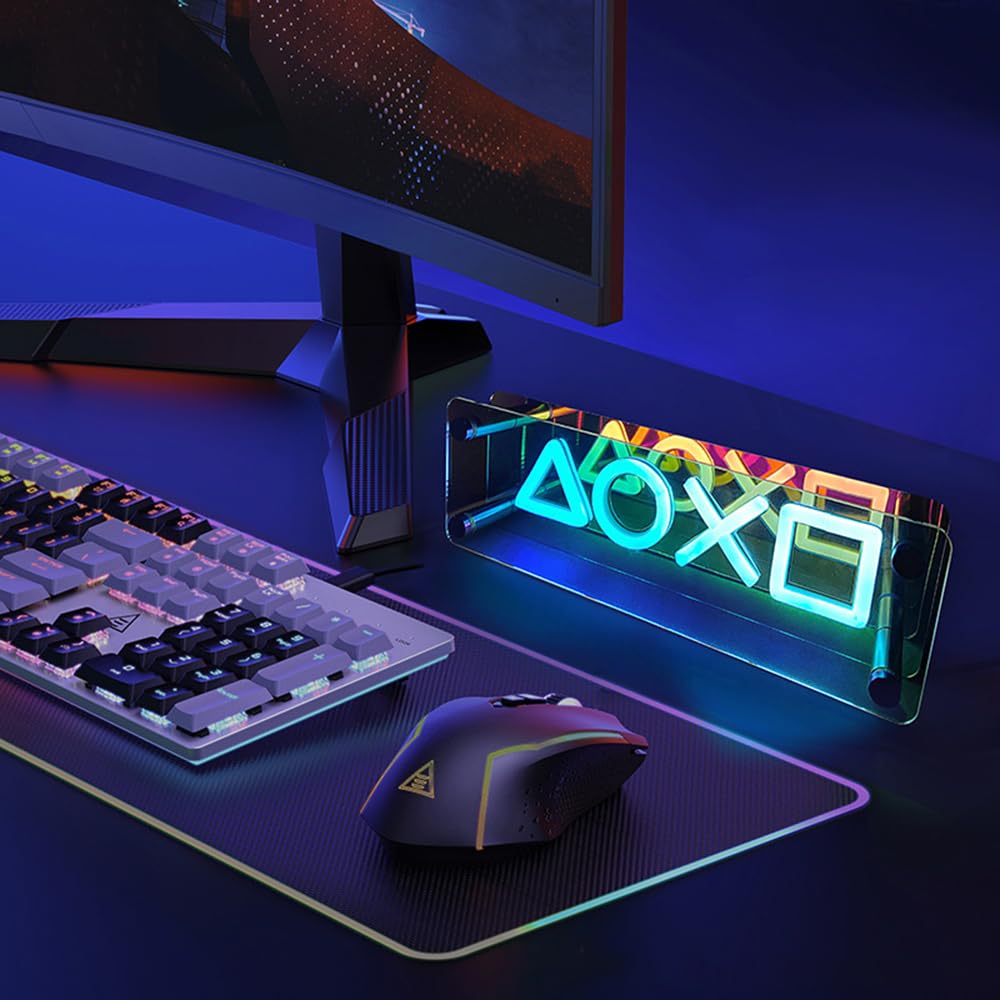 STHomedeco Game Neon lampe - Alimenté par USB Enseigne Lumineuse Decor Gaming Cool Néon pour Chambre Salle de Jeux Bar Enfants Cadeau Décoration de Fête (GAME Rose
