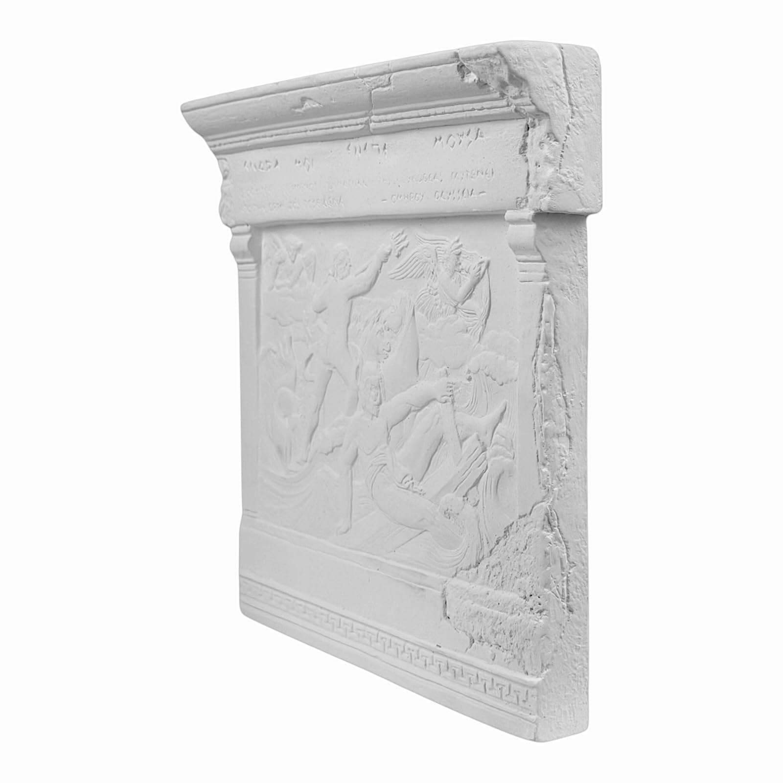 Homer's Odyssey The Wrath of Poseidon Bas Relief, starożytna mitologia grecka, ręcznie wykonana rzeźba z terakoty, wyprodukowana w Grecji, 23 cm