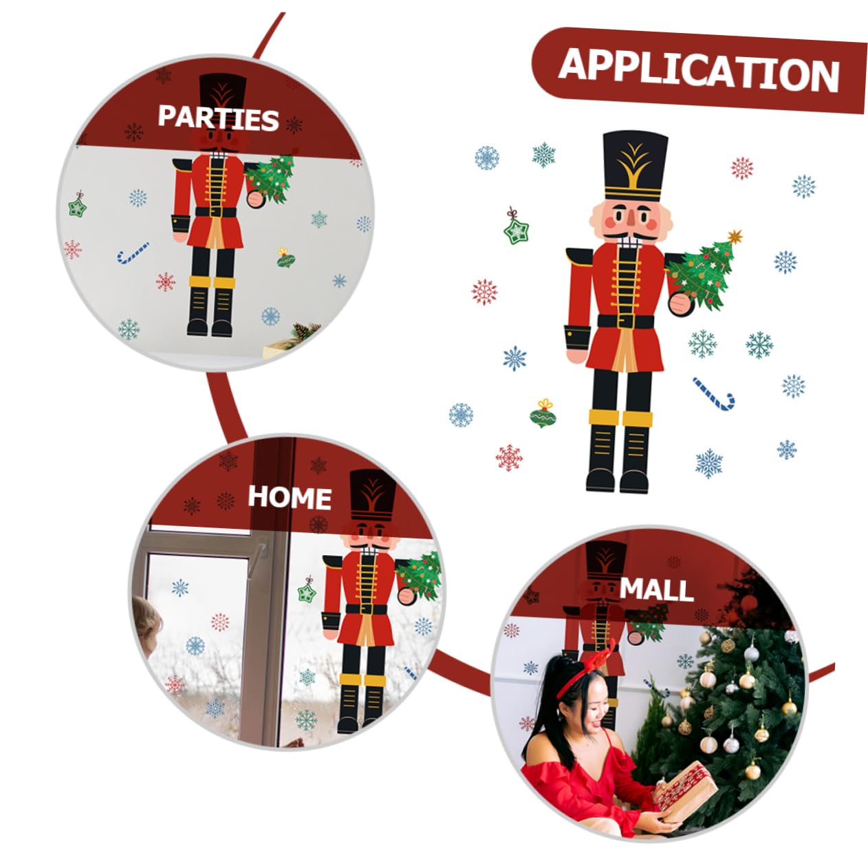 Zerodeko 4 Pz Vetrofanie Natalizie Adesivo Per Vetrina Natalizia La Finestra Di Natale Aggrappa Adesivo Per Finestra Adesivo Decorativo Per Finestre Adesivo Adorabile Di Natale Pvc