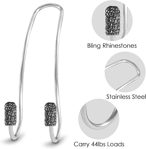 Miniatura 19 de Ganchos organizadores para reposacabezas de asiento de automóvil, organizadores de bolsas, organizador de bolsas y colgador, ganchos de asiento