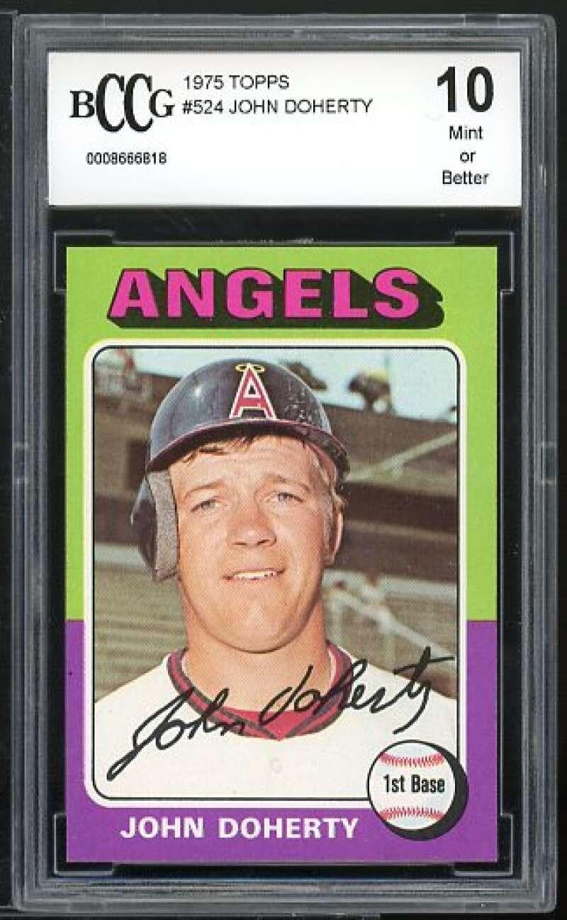John Doherty Card 1975 Topps #524 BGS BCCG 10 - Slabbed Baseball Cards