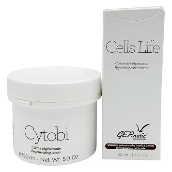 Gernetic Skin Renewal Duo, Repairing & Plumping for Mature & Dehydrated Skin, Cytobi Regenerating Cream 150ml + Cells Life Repairing Serum 15ml